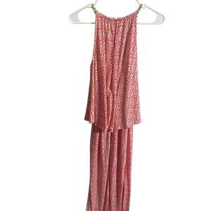 Small Red White Patterned Maxi